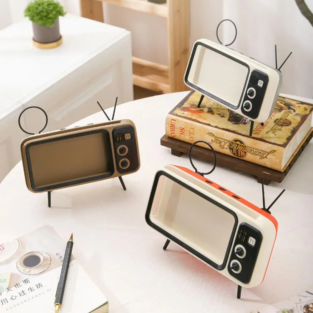 Eco-friendly Phone Stand Creative Fall Resistant Universal Retro TV Mobile Phone Holder Stand  Phone Holder Decorative