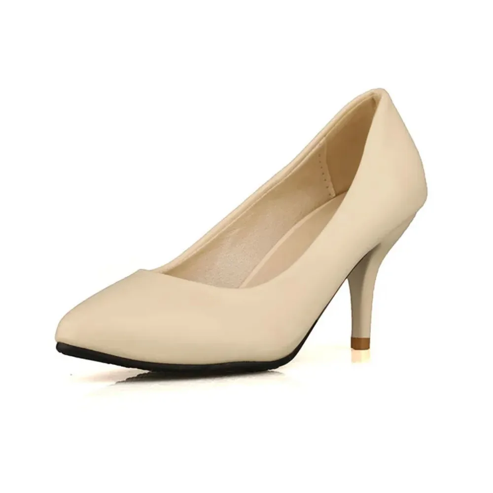 Women Pumps Shoes Medium(b,m) Sale Big Size 31-46 New Brand Bottom High Heels Candy Colors Pointed Toe Hot 909-1