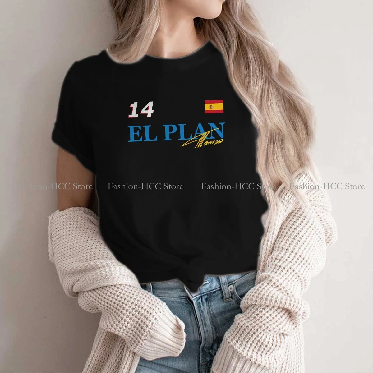 Alonso Polyester TShirts El Plan Print Men's T Shirt Funny Clothing