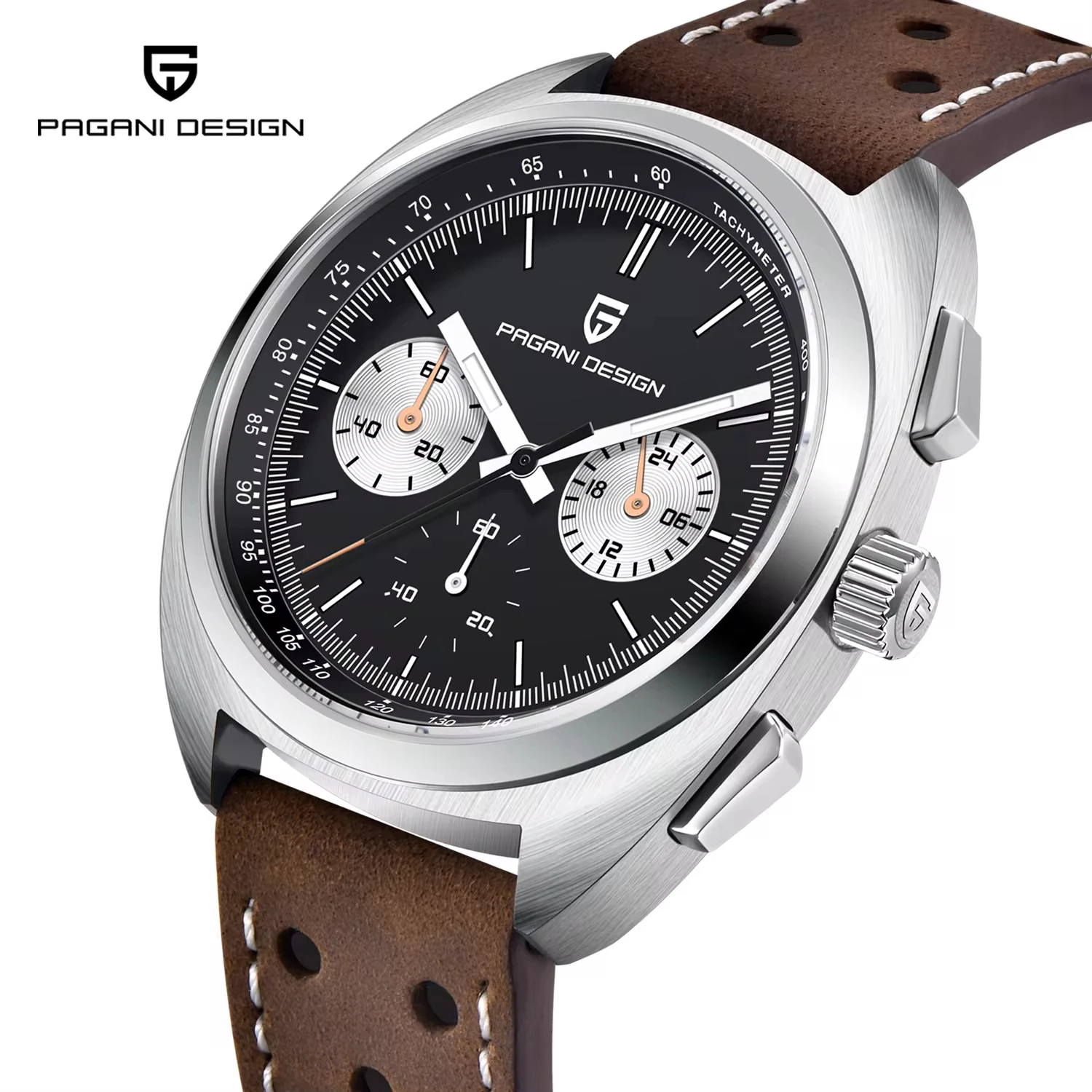 PAGANI DESIGN Men\'s Watches Luxury Quartz Wrist Watch For Men AR Sapphire Speed Chronograph Retro Dial Clock Reloj Hombre 2023