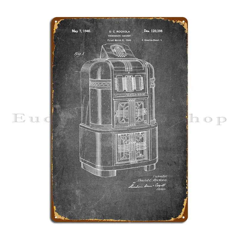 Jukebox Patent Metal Sign Pub Party Wall Custom Designer Club Tin Sign Poster