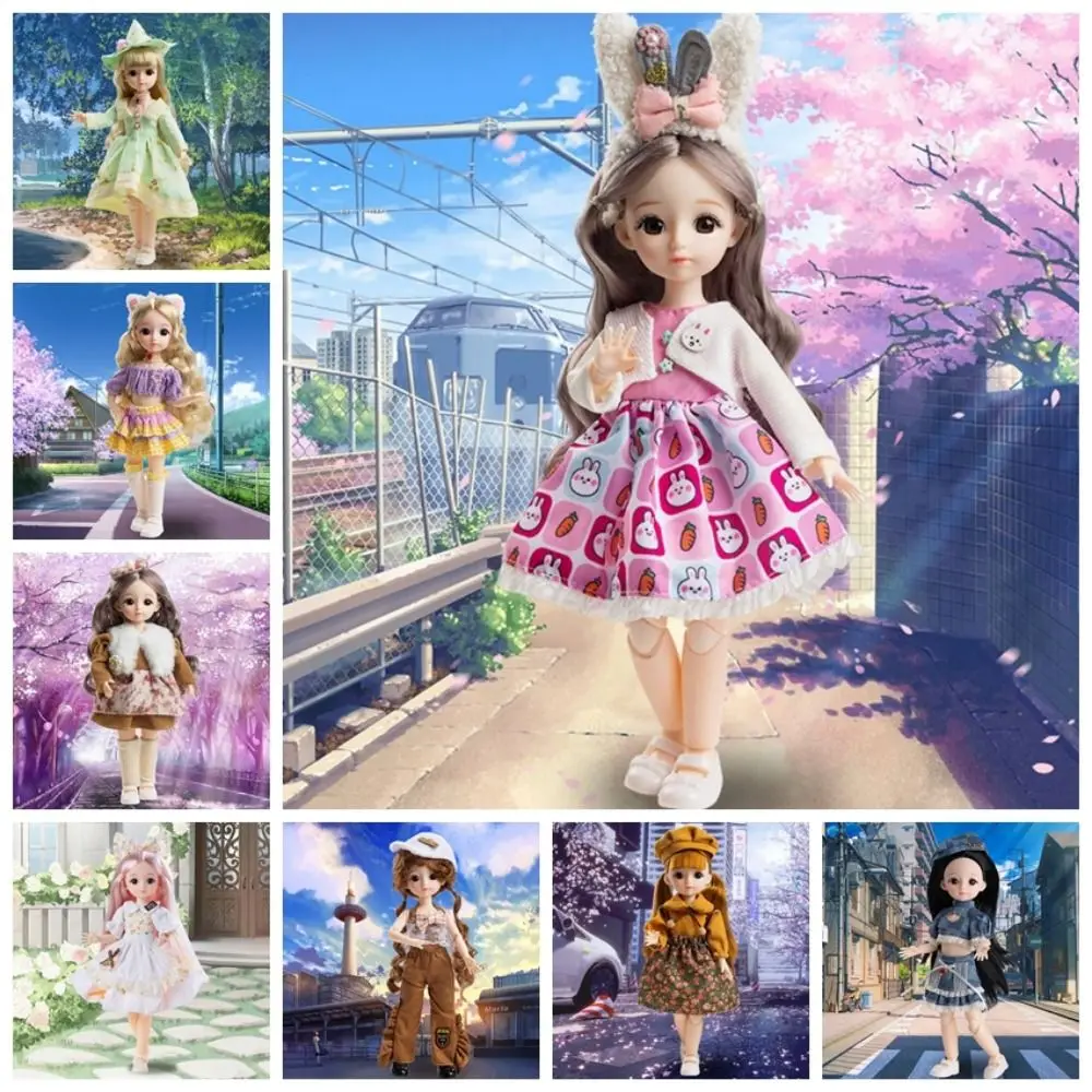 Mini Dolls with Clothes 30cm BJD Doll Dress Up 1/6 BJD Removable Joints Doll Removable Joints 30cm 1/6 bjd Dolls Children Toys