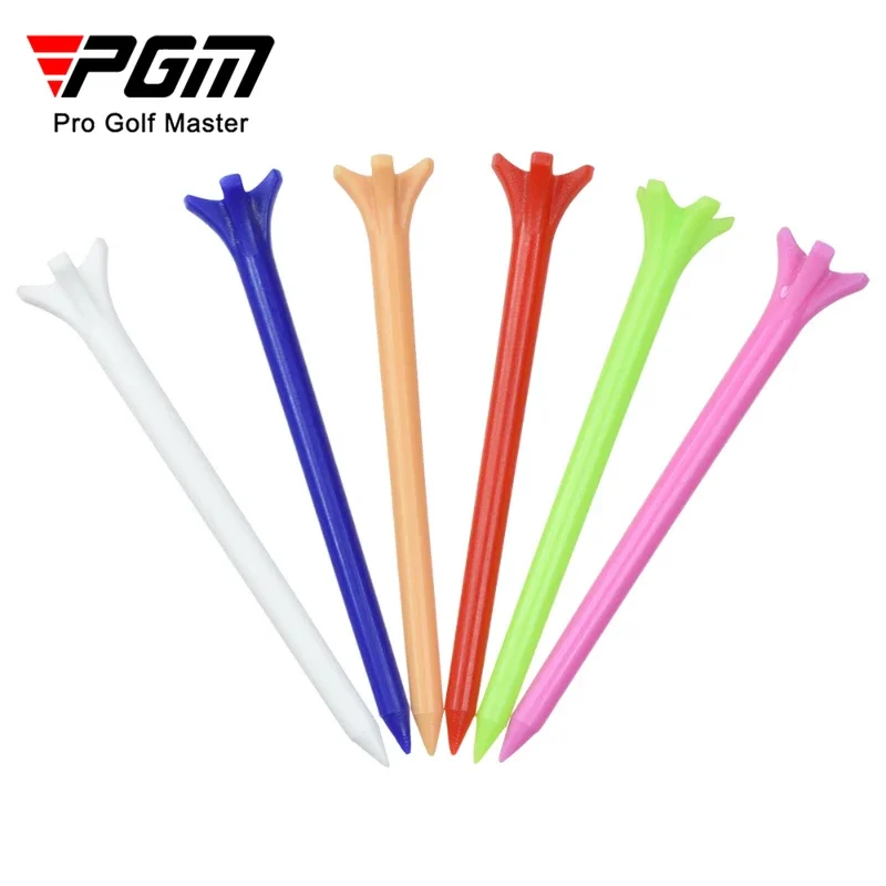 50pcs Golf Plastic Tees 70mm Five Claw Ball Stud Random Color ST01