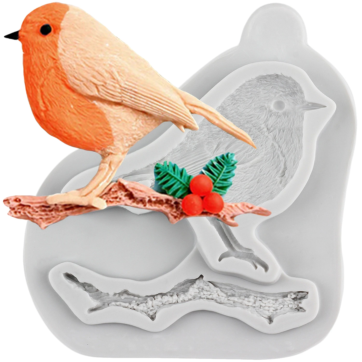 Birds Silicone Molds Mini Birds Fondant Cake Decorating Tools Cupcake Topper Chocolate Candy Craft Gum Paste Polymer Clay