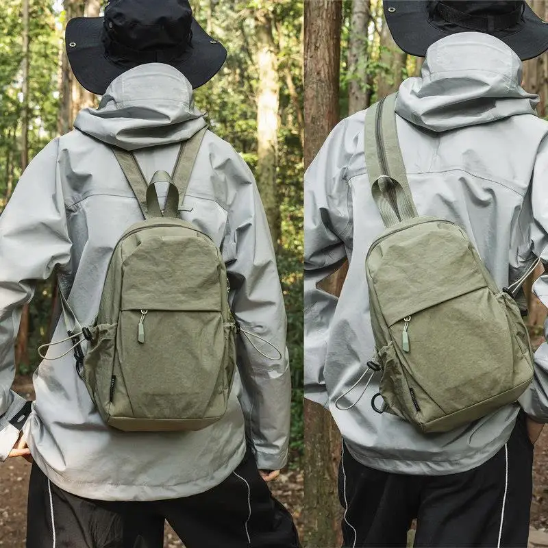 Multi-Functional Small Outdoor Hiking Backpack Lightweight Travel Chest Bag Double Shoulder Bag Crossbody Bag for Autumn Tour