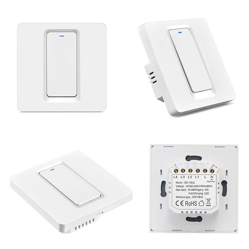 واي فاي تويا مفتاح ذكي زر الضغط 1/2/3 عصابة ضوء الجدار مفاتيح 220 فولت لا سلك محايد يعمل مع أليكسا جوجل المنزل الذكي الحياة