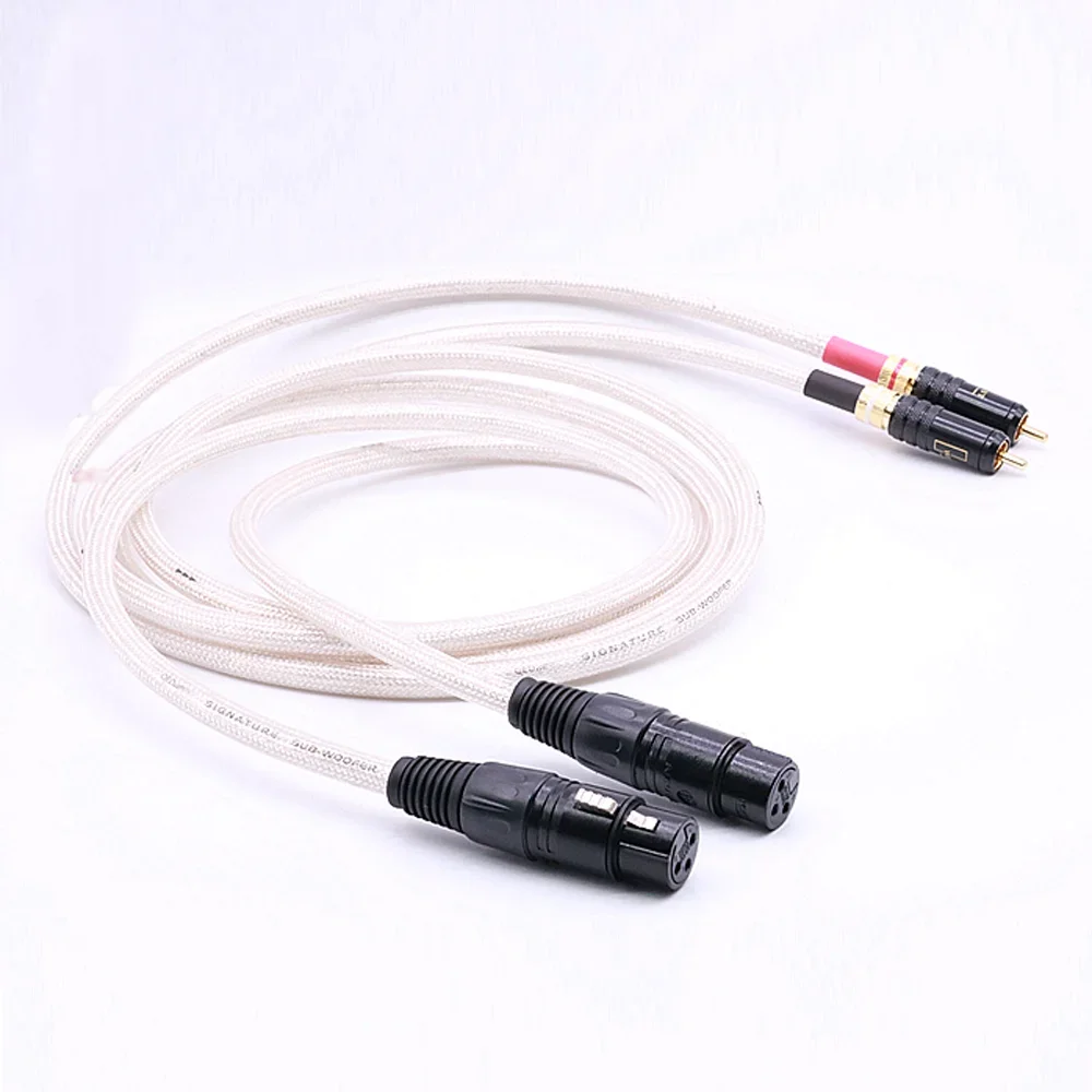 

HI-End Signature OCC Silver-Plated RCA Male To XLR Male Female Plug Audio Cable