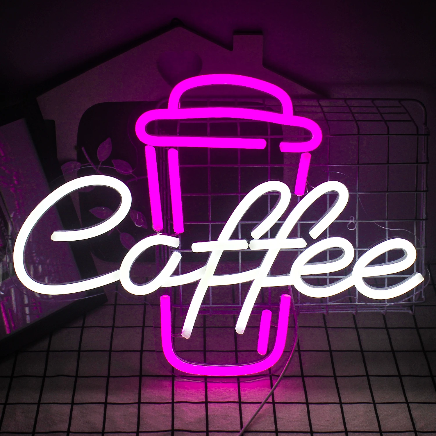 

Coffee Cup Neon Led Sign Luminous Signs For Cafe Shop Bar USB Letter Neon Wall Lamp Room Decor Birthday Party Bedroom Decoration