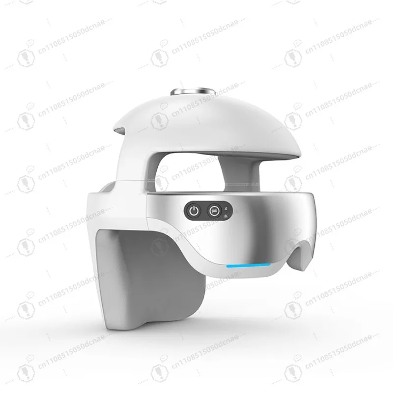 Multifunctional All-in-One Head Massager Helmet, Sleep Aid, Eye Neck Airbag Heat Compress Vibration Bluetooth Home Massage