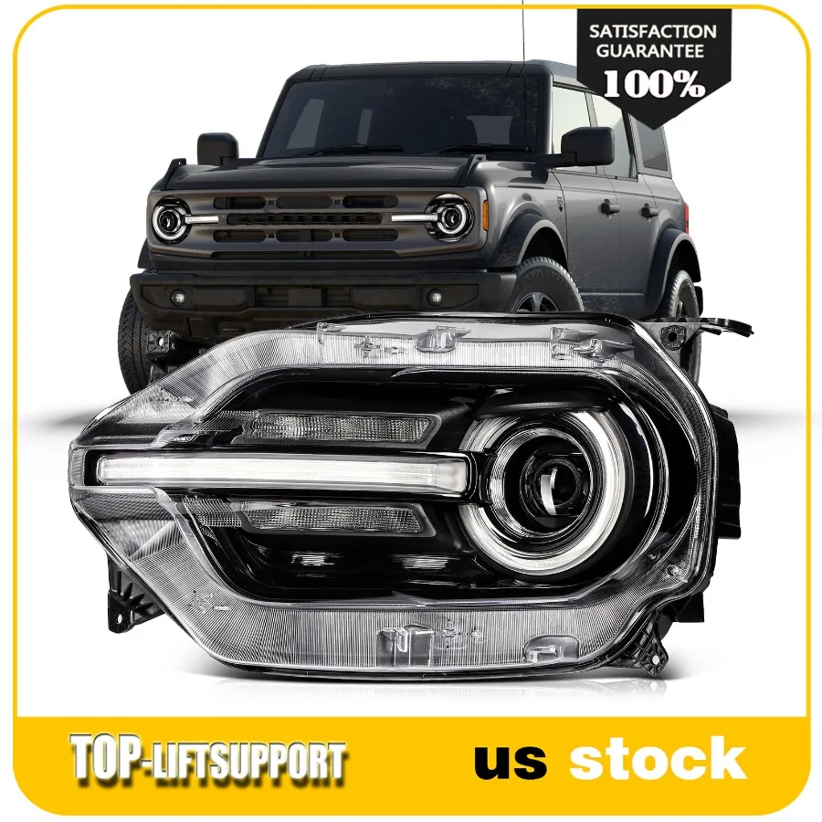 

Left Side w/LED Signature Headlight Assembly For 2021-2024 Bronco Sport