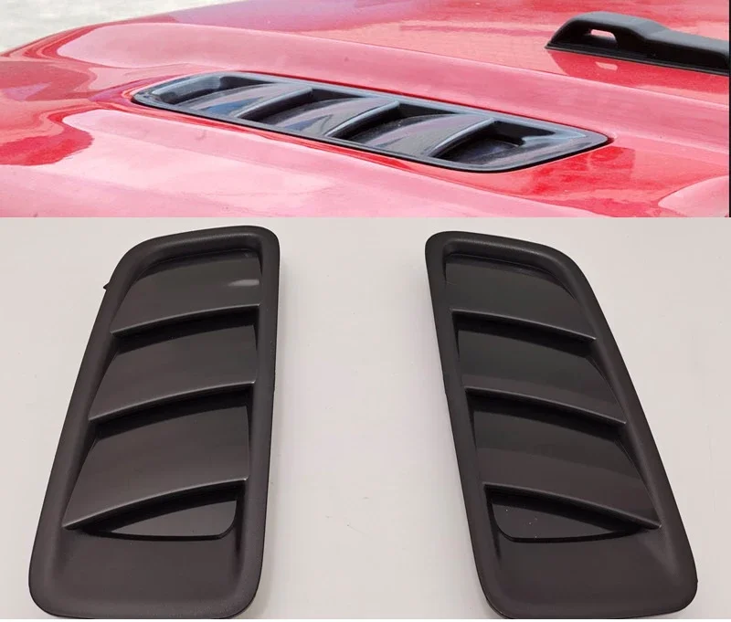 

Black Car Hood Air Vent Cover Hood Air Outlet Decorative Covers for Jeep Wrangler JL Spots 2018-2020