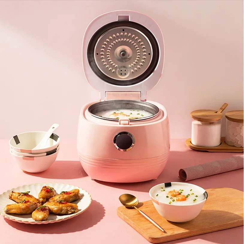 220V 1.2L Electric Rice Cooker Automatic Multi Cooker Mini Portable Cooking Pot With Reservation For Home EU/AU/UK/US Plug