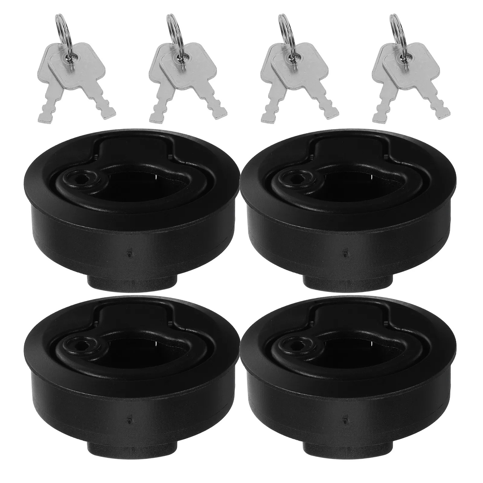 4Pcs Marine Boat Hatch Latches Rubber Flush Slam Locking Latch for Hatch Door Cabinet Rv Deck Live Well Tool Box Accessories
