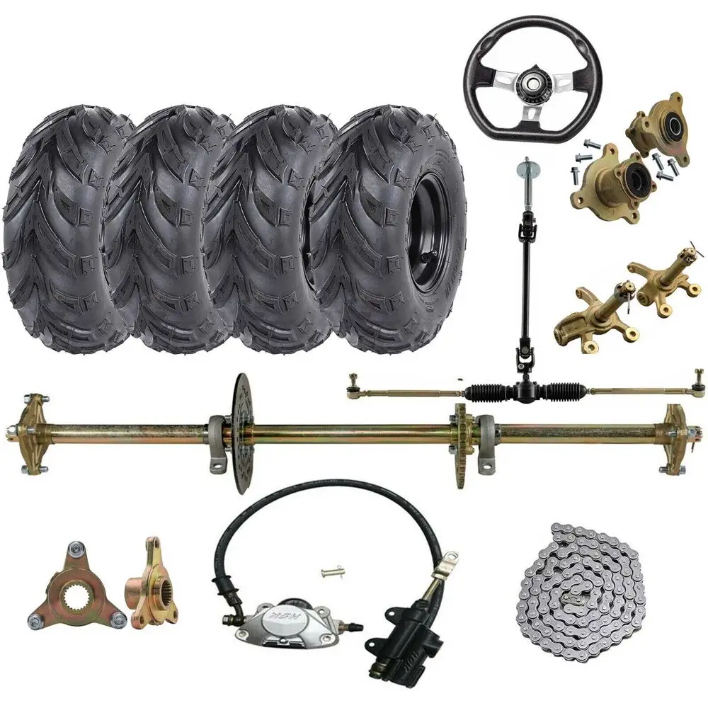 

TDPRO 810mm ATV Go Kart Quad Rear Axle Kit Steering Assembly +6" Wheels Quad Accessories Buggy