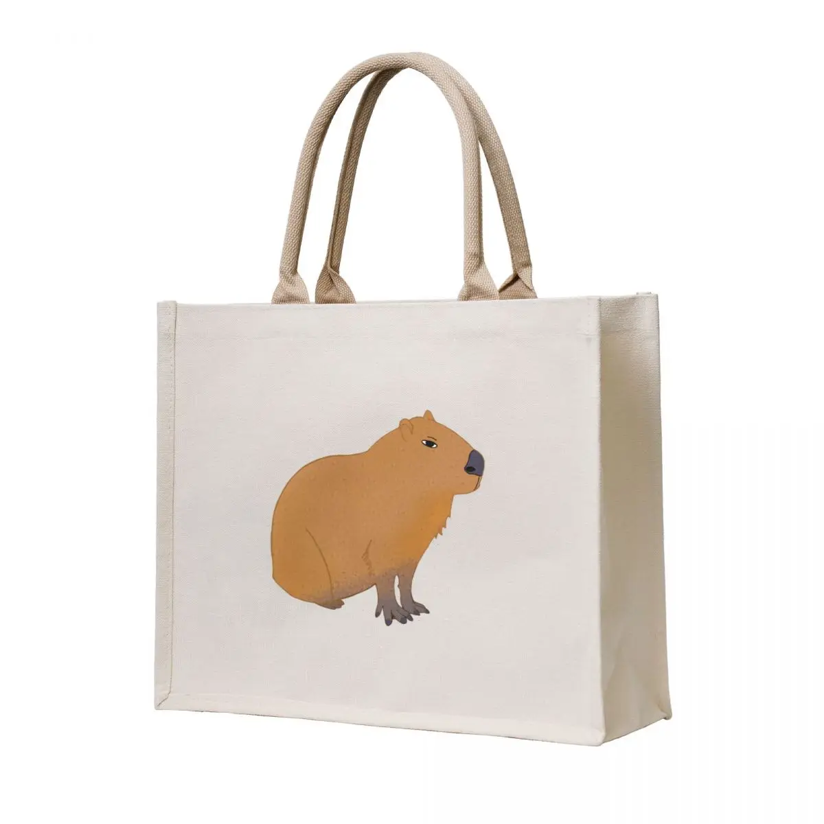 

Sitting Capybara Tote Bag personalized tote bag tote bag canvas bags men