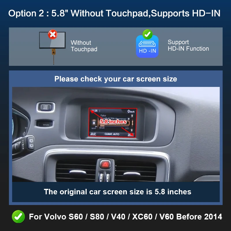 Draadloze CarPlay Android Auto Box 5G Upgrade Versie Voor Volvo V40 V60 XC60 S60 V70 XC70 S80 2010-2014 OEM Microfoon Accessorie