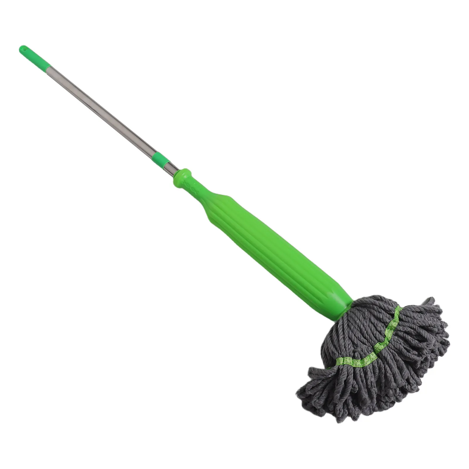 Self Wringing Mop Stainless Steel Handle Hands Free Squeeze Rotary Mop for Floor Cleaning Corner Edges Hardwood Tile Vinyl