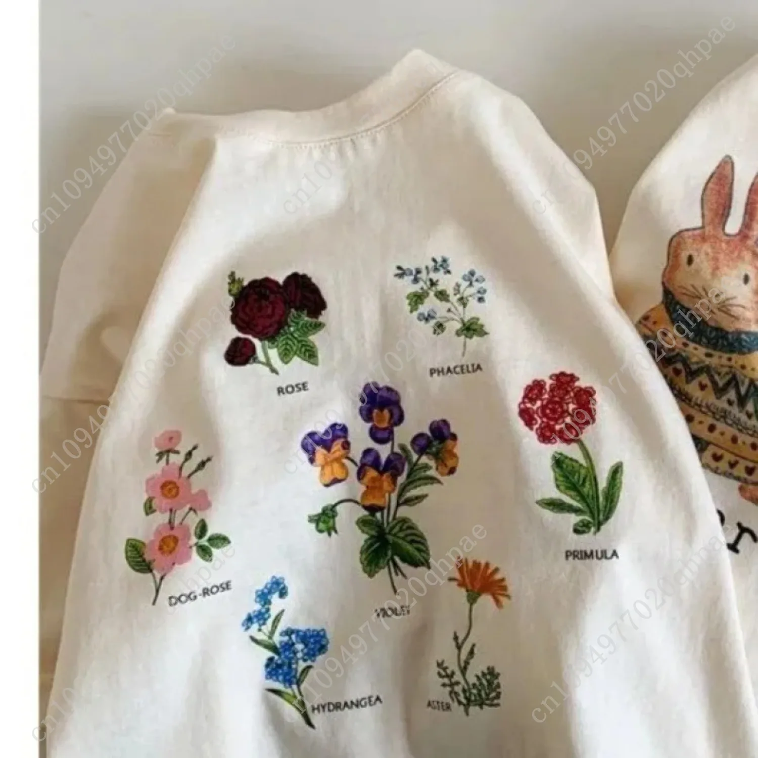 تي شيرت قطني غير رسمي للأطفال من عمر 1-10 سنوات 2025 يريتو أطفال يملأ الرجال المحطات dessin الرسوم المتحركة hauts garçon filles lapin fleur impri