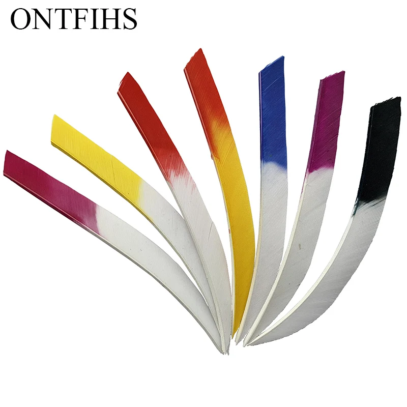 18Pcs/Lot Arrow Feather 5 Inch Fetches Hunting Archery DIY Accessories Turkey Feather Fetching --Knife Shape