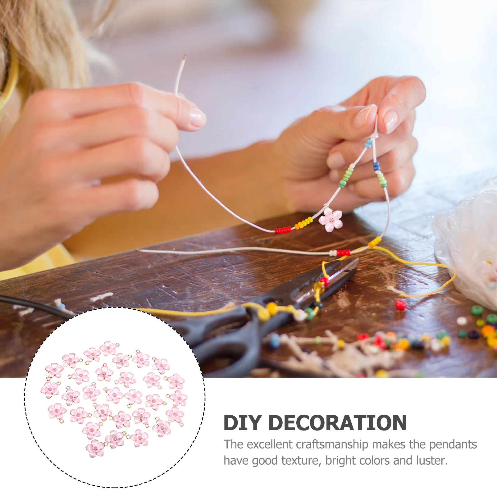 

30Pcs Flower Jewelry Pendant Metal Alloy Charm Findings for DIY Art Craft Projects Necklace Bracelet Earrings Gift