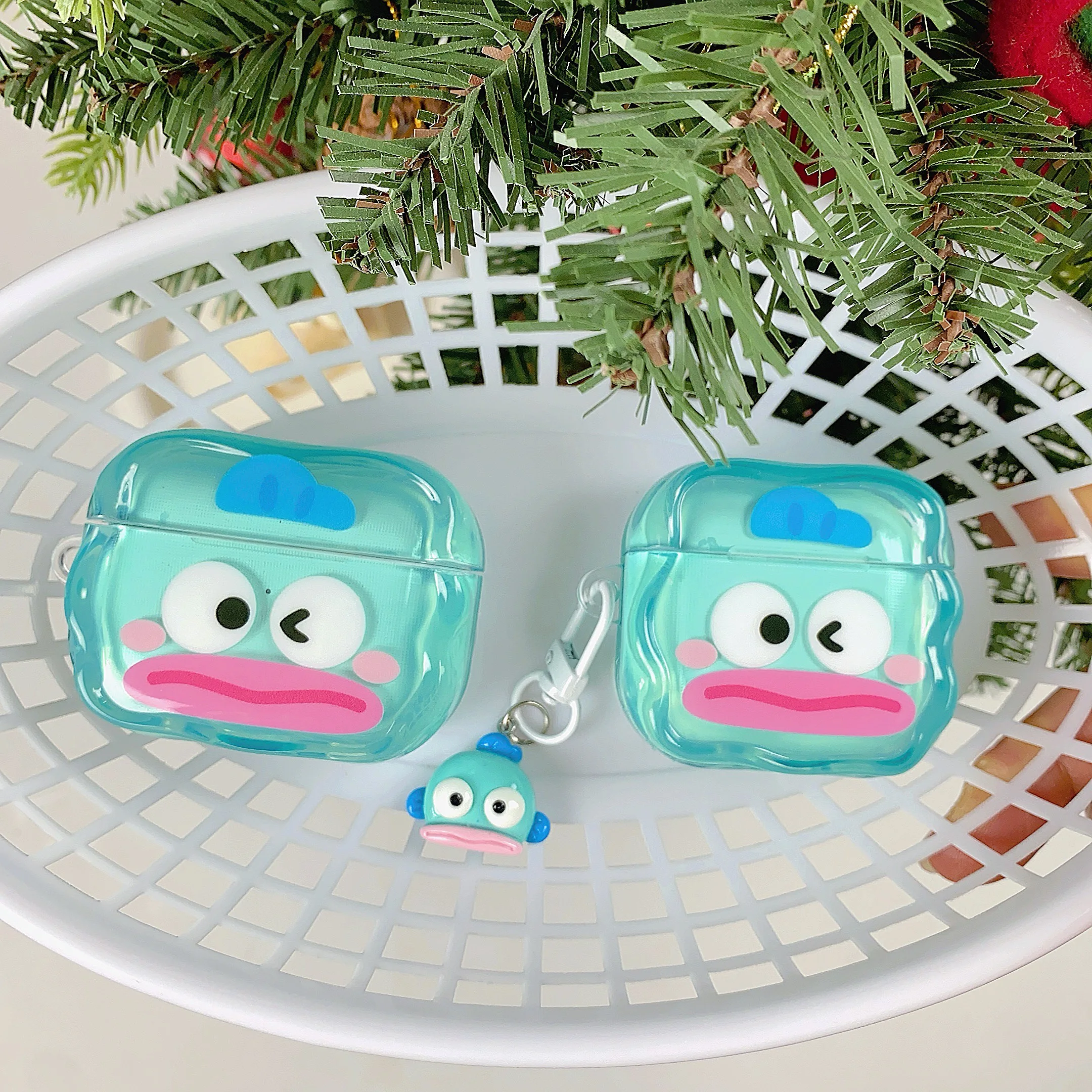 Funny Ugly Fish Design With Hangyodon Transparent Jelly Shell Style Earphone Case For Apple AirPods 4/3/2/1 Pro 3 2 1 TPU Cover