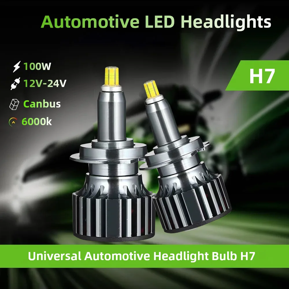 Zdatt 360 H7 LED المصباح الأمامي Canbus H4 H1 H11 H8 9005 HB3 9006 HB4 100W 3D CSP مصابيح الضباب الأوتوماتيكية للعدسة 12 فولت 24 فولت 6000 كيلو h7led #2