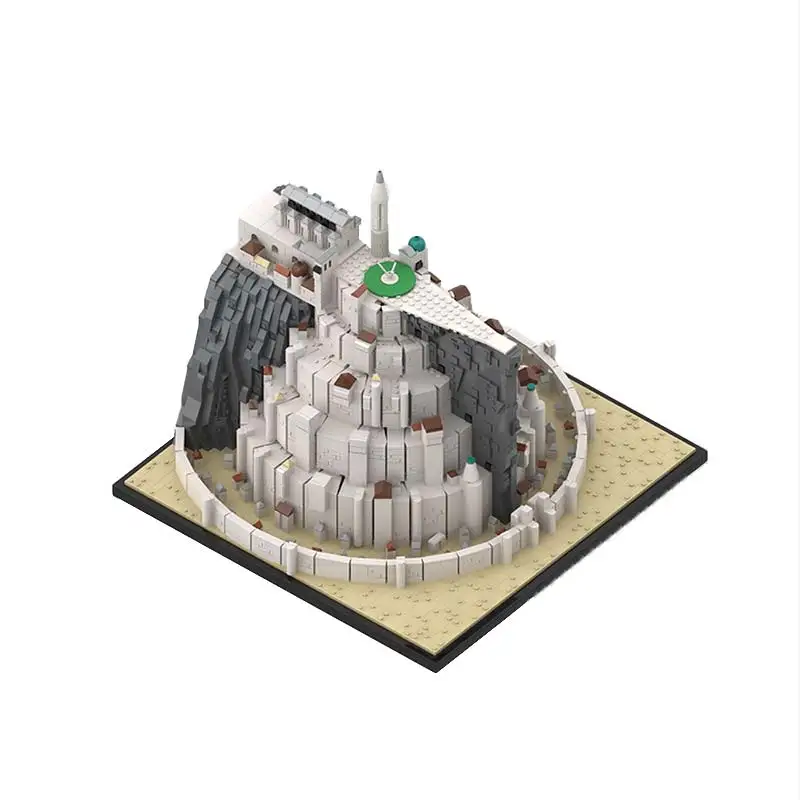 MOC العمارة الرائعة المدينة البيضاء LOTR وحدات العمارة بنة لتقوم بها بنفسك تجميع الطوب لغز لعبة هدايا عيد الميلاد ﻿
