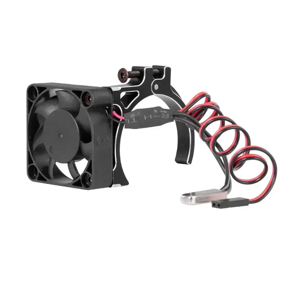 RC Car Motor Heatsink Cooling Fan with Thermal Sensor CNC Aluminum Alloy Clamp Heatsink for 4268 4274 Motors 1/8 1/10 RC Cars