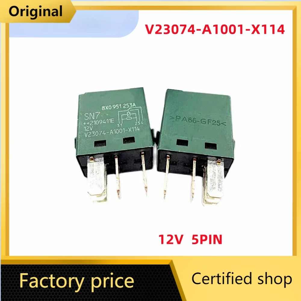 5PCS/Lot Original V23074-A1001-X114 12V 4PIN relay For 8X0 951 253A Volkswagen Audi No. 655 automotive relay