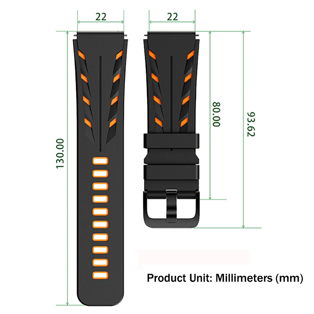 22mm Silicone Strap For OnePlus Watch 3 2 2R Sports Replace Band For Oppo Watch 4 Pro X X2/Xiaomi Watch S4 S3 S1 Soft Wristbands