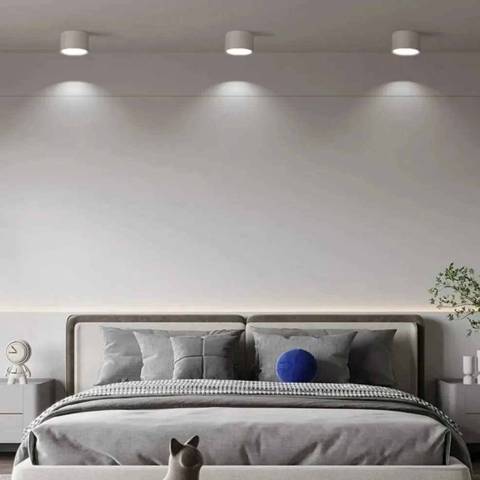 Macaroon LED Downlight  5W 7W 9W12W15W Nordic wood modern Led surface mounted ceiling light spotlight interior decoration light