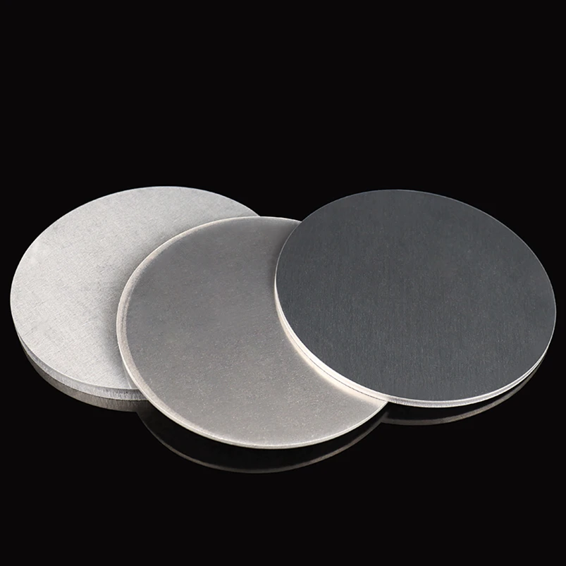 Plaque d'aluminium circulaire 5052, disque métallique en aluminium CNC à monter soi-même Thk0.5/1/1.5/2//3/4/5/6mm Dia50-300mm, Laser personnalisé