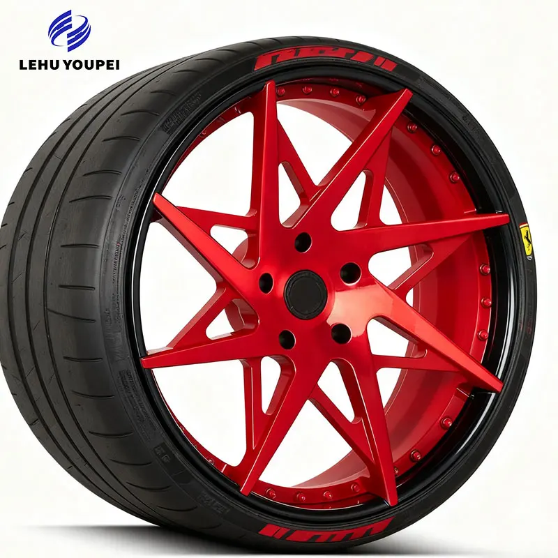 21 22 23 24 26 Inch Multi PCD 5x114.3 5x112 Black Candy Red Custom Forged Alloy Wheel Rims Universal Modified Passenger Car Rims