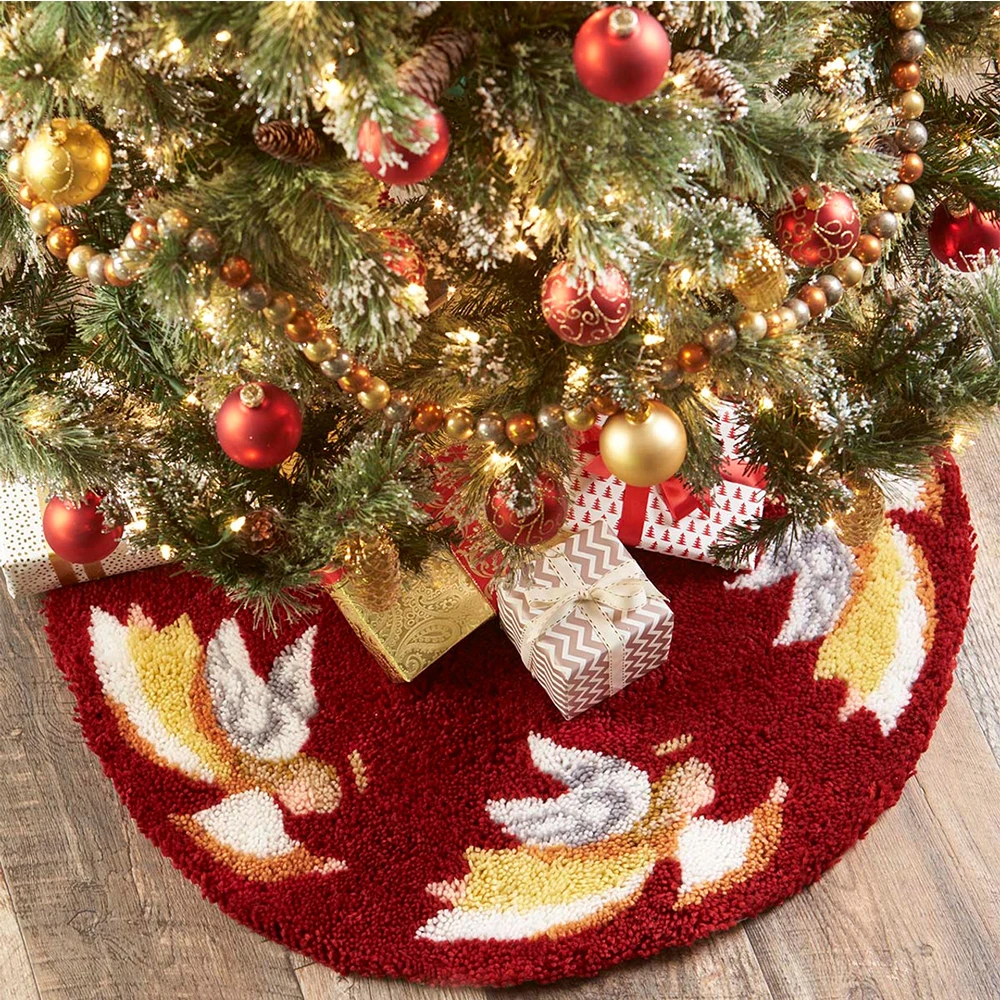 

Latch hook rug kits with Preprinted Canvas Pattern Christmas Carpet embroidery set Foamiran for needlework Home decoration