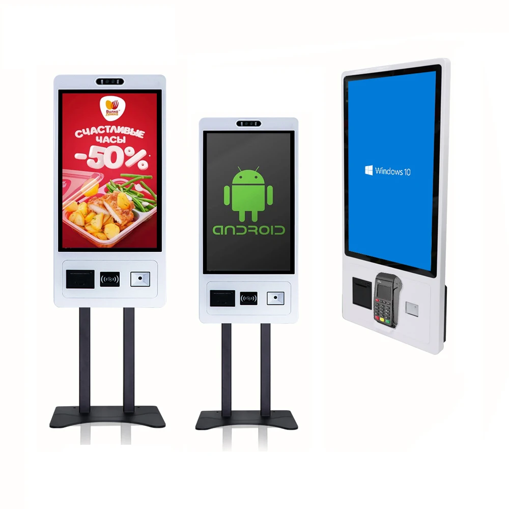 TouchWo Qr Code Scanner Payment Terminal Self Check in Kiosk Credit Card Payment Machine Information Kiosk Touch Screen