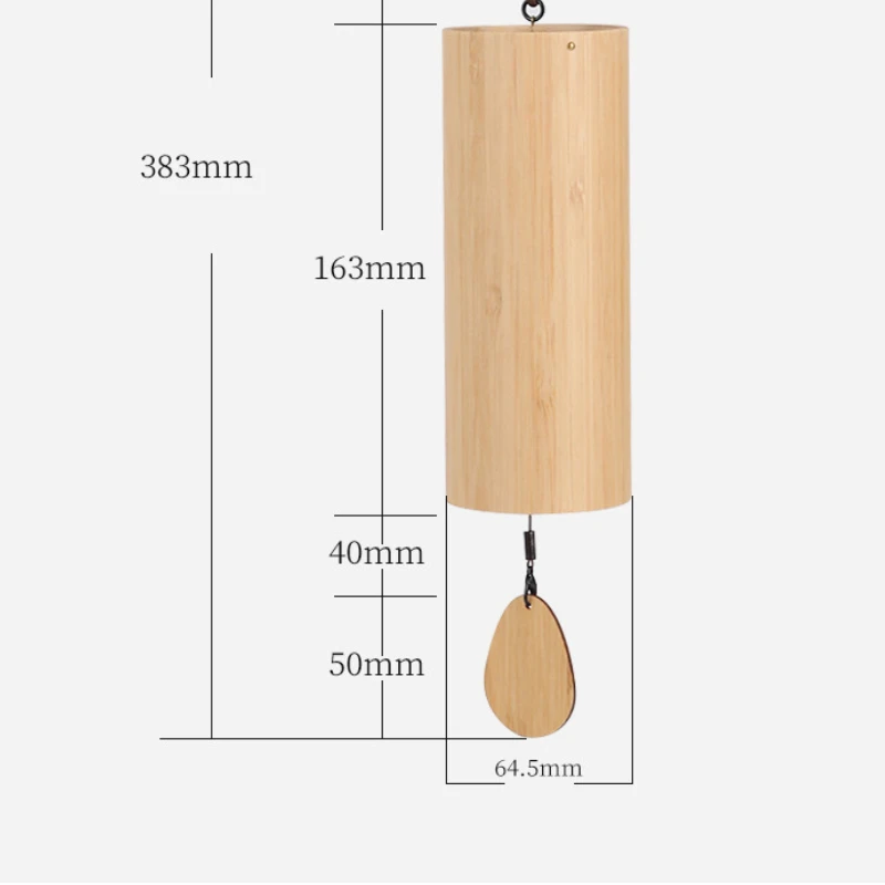 Japanese Style Hand Cranked Wind Chime for Outdoor Garden Bamboo Wind Chimes Set Patio Home Decoration Craft Music Aeolian Bells