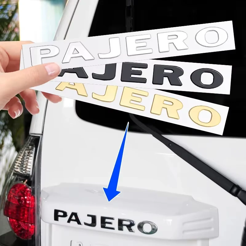 

1pcs Metal 3D Car Rear Letter Trunk Emblem Hood Badge Sticker For Mitsubishi Pajero V31 V32 V33 V93 V97 V73 auto accessories