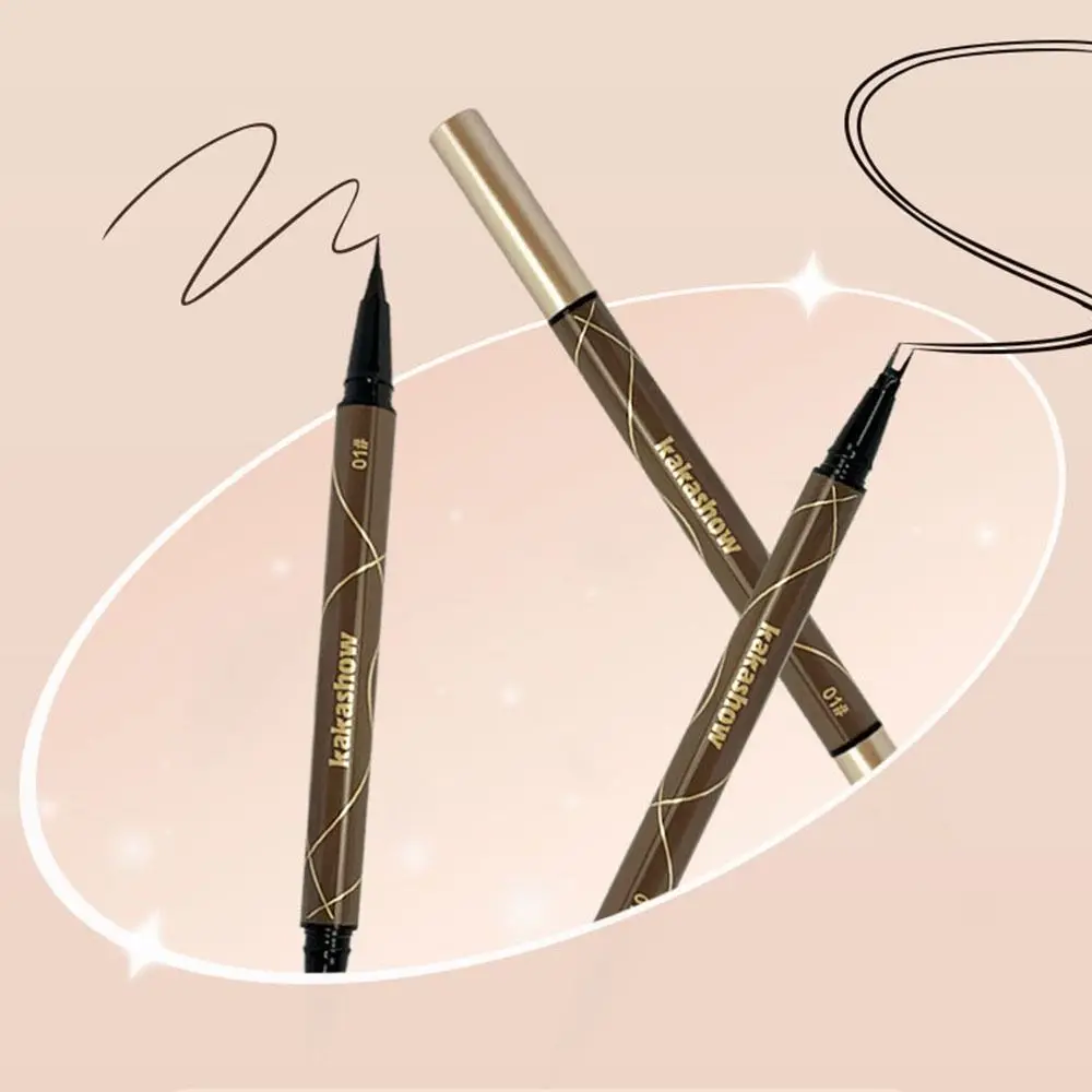 Sneldrogende Dubbele Klauw Eyeliner Smudgeproof Waterdichte Dubbel Gevorkte Tip Eyeliner Natuurlijke Langdurige Vloeibare Eyeliner Vrouwen