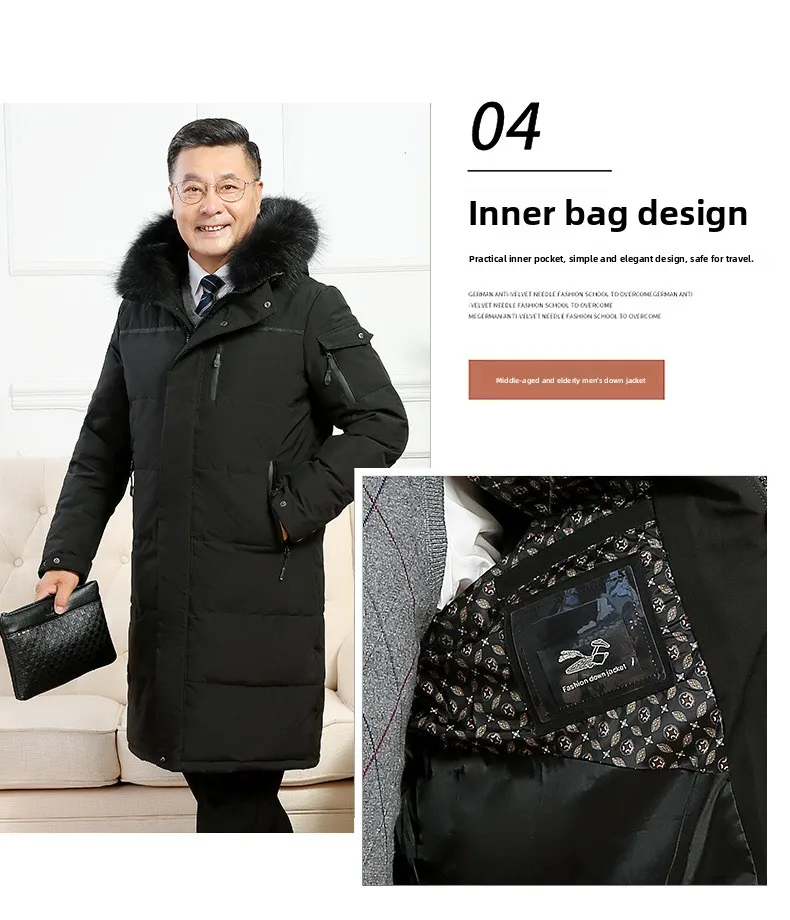 Luxury Brand Men's Down Coat And Parkas Top Quality Man Goose Down Jacket Thick Winter Padded Puffer Jacket Overcoat Padding HY7