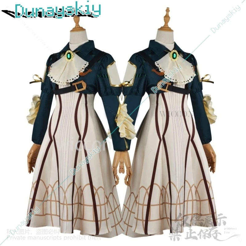 Anime Glass Garden Cosplay Costume pour femmes et filles, robe rétro personnalisée, Lolita Cos, perruques, chaussures, ensemble complet, Halloween, Noël