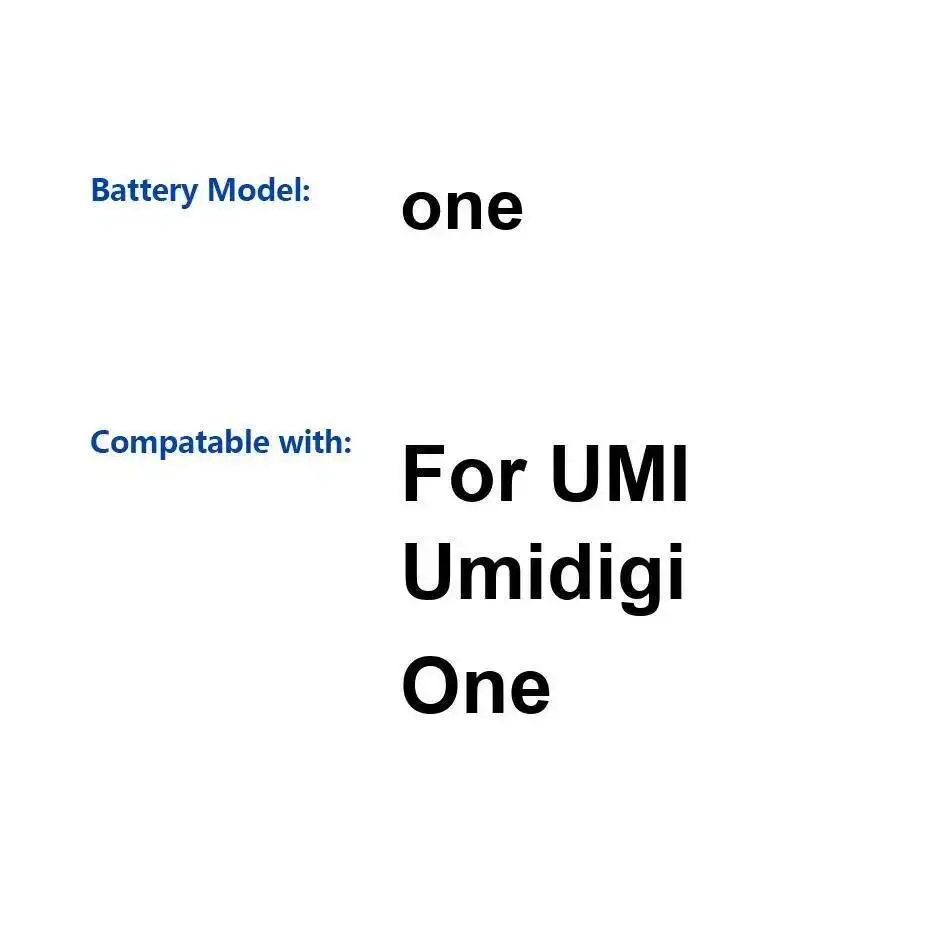 

Для мобильного телефона Umidigi Umi One аккумулятор 3550 мАч высокой производительности