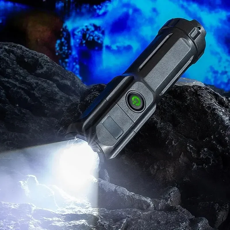 

LED Mini Flashlight Strong Light Telescopic Zoom Tactical Torch USB Portable Spotlight Long-Range Flashlight For Camping Outdoor