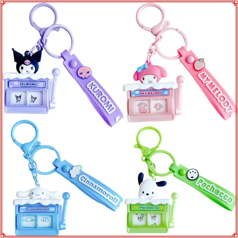 

Genuine Sanrio Keychains Decompression Cartoon Creative Backpack Pendant Keyrings Car Key Chains Accessories Kids Hobbies Gifts