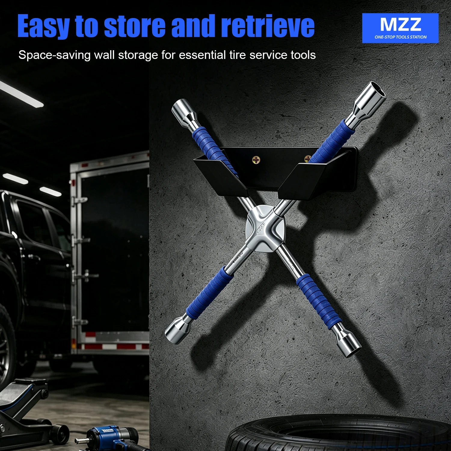 3D Printed Wall Mounted Cross Wrench Organizer Tennis Racket Holder Racket Enduring Ornament Badminton Racket Storage Holder
