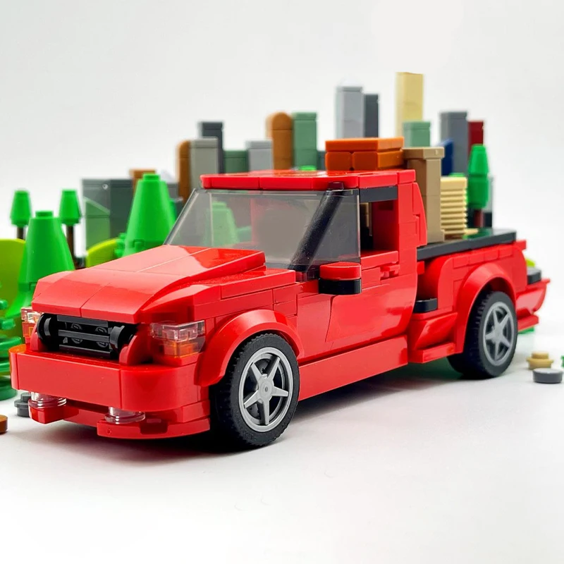 283PCS MOC City Champions Super Car Brian S Built Tough F 150 Lightning Fast Furious Model Technology DIY Building Blocks Gift view 2