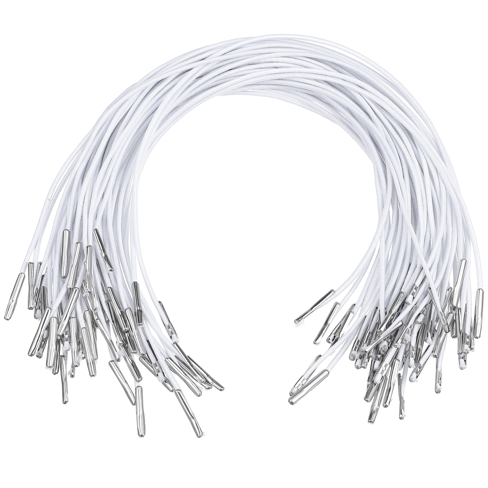 

Elastic Cords with Metal Barbs 50PCS Stretchable Round String for Crafting Binding DIY Projects Durable Fastener