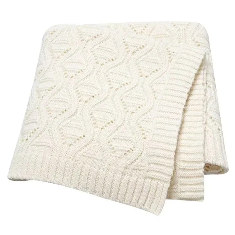 Organic cotton fashion children's knitted blanket pure cotton, convenient, practical and durable