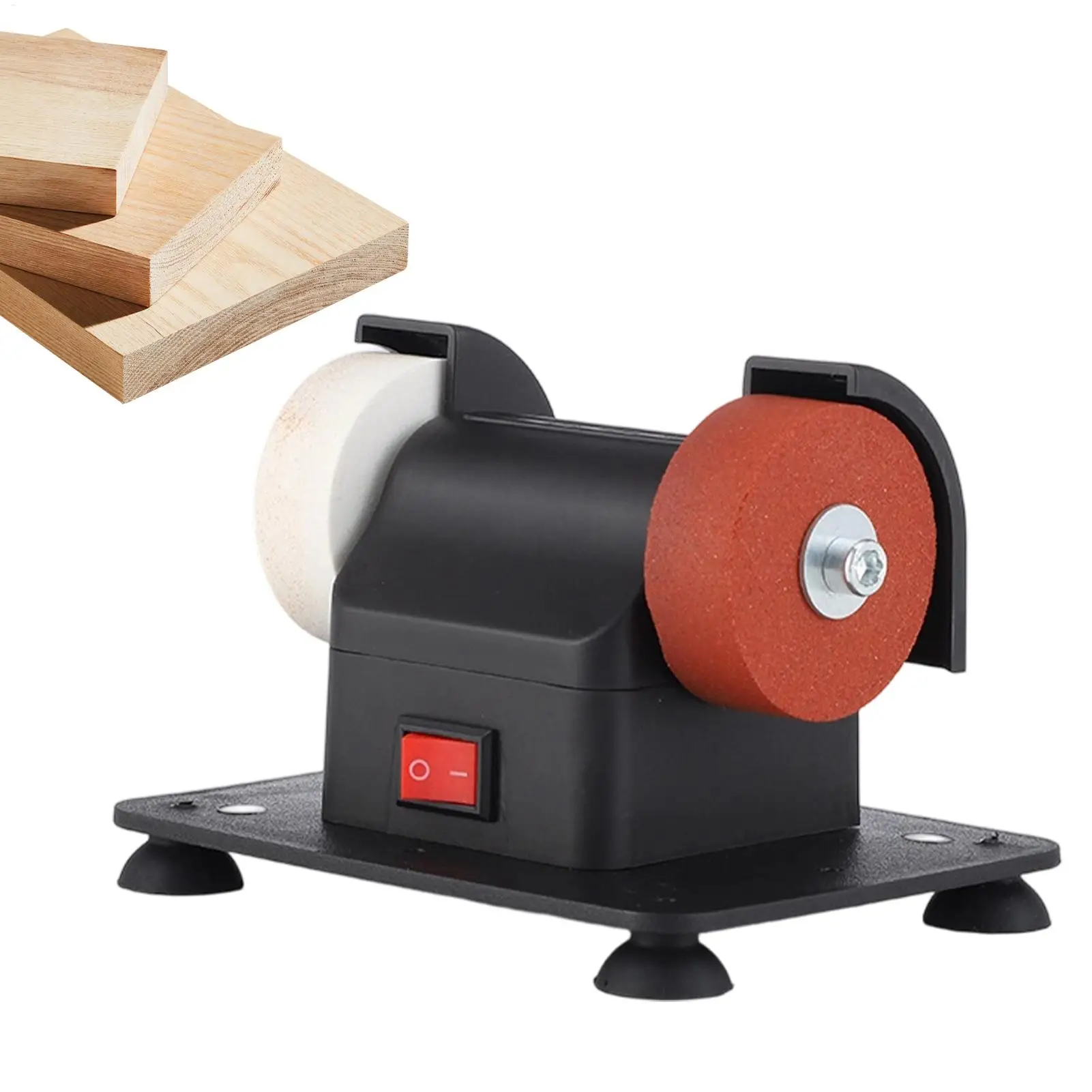 Small Bench Grinder Tabletop Woodworking Grinding Wheel Bench Sander for Home Workshop Scissors Woodworking DIY Drills Jewelry