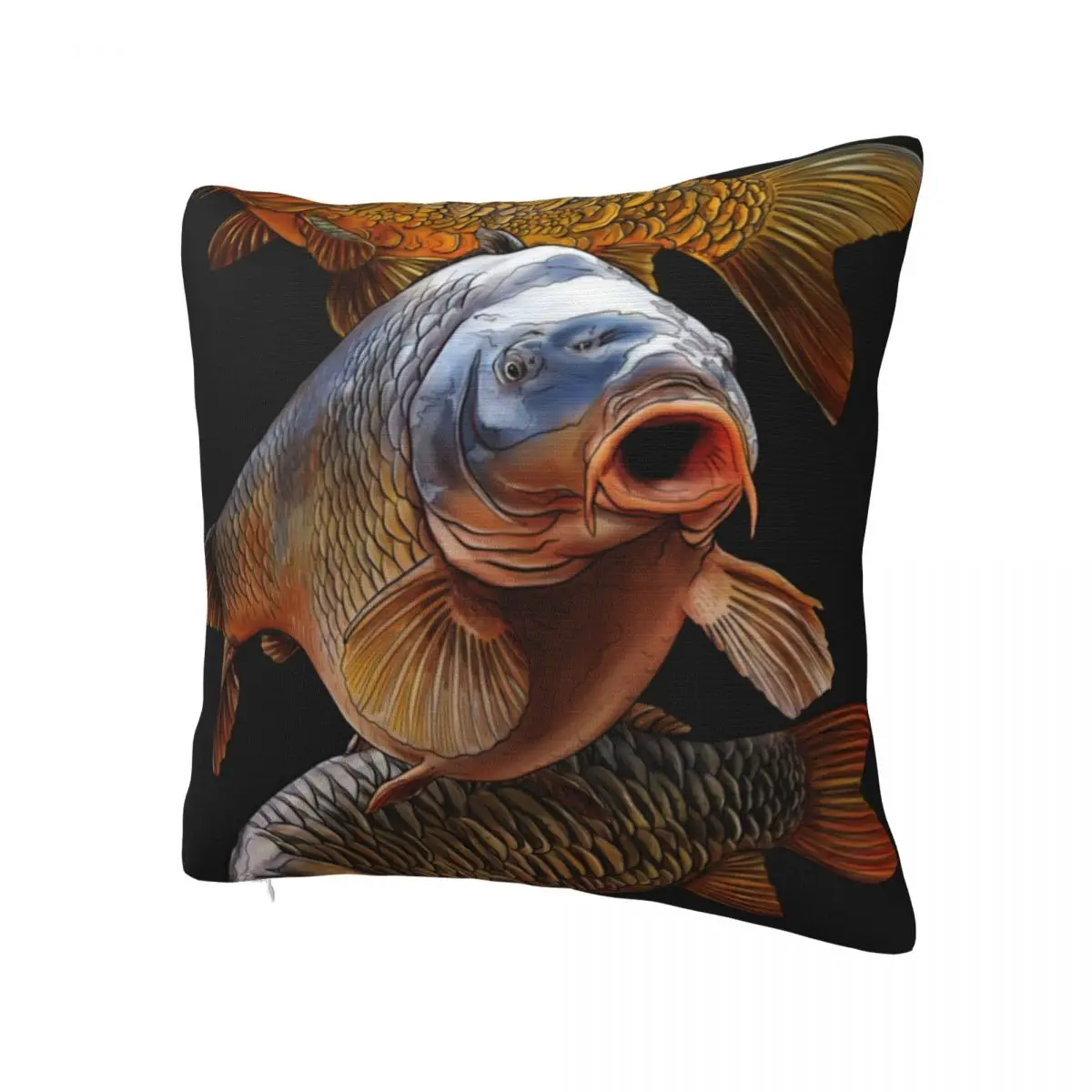 Gang Of Carp Pillow Cover Fish Ocean Cushion Cover Graphic Pillow Case Cute Funny Pillowcases For Sofa Home Decoration