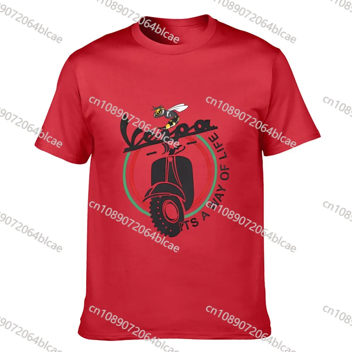 V-Vespas Motorbike Logo T Shirt Harajuku T-Shirts Short-Sleeved Y2K Retro Tshirt Summer Cotton O Neck 4XL 5XL 6XL Top Tees